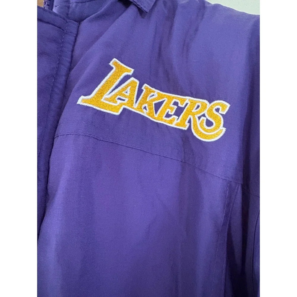 Vintage Reebok NBA Los Angeles Lakers Puffer Jacket Purple Youth Medium 10/12